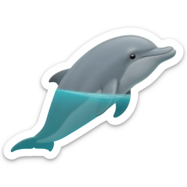 Laughing dolphin sticker