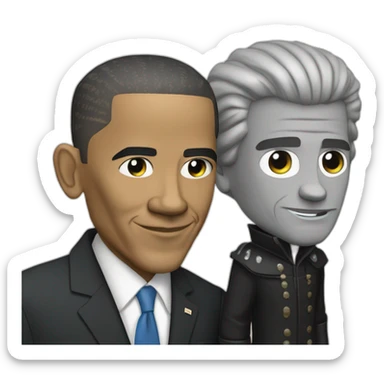 Barack obama with Ragnar le breton sticker