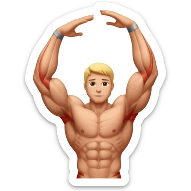 The arm flex but flipped on the vertical axis 💪 sticker