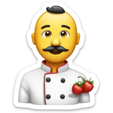 Chef emoji with a kiss sticker