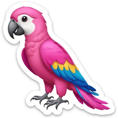 pink parrot sticker