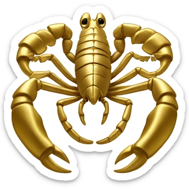 an Egyptian scorpion made of gold sticker