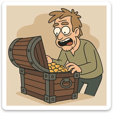 treasure chest sticker