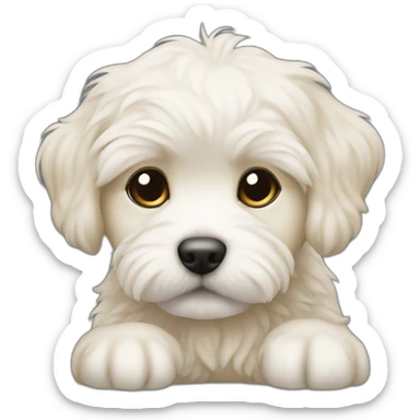 maltipu puppy cream sticker