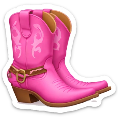 pink cowgirl boots sticker