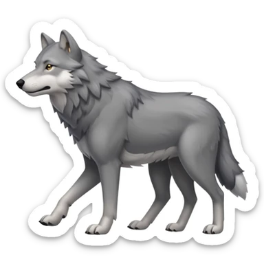 wolf walking on 4 sticker