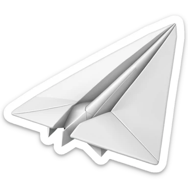 emoji avion de papel sticker