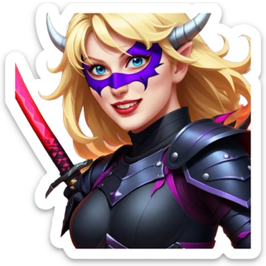 Demon-Horned Warrior sticker