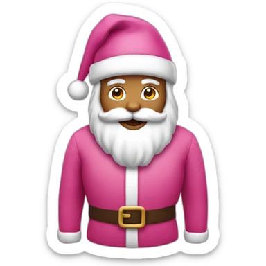 Pink Santa Claus sticker