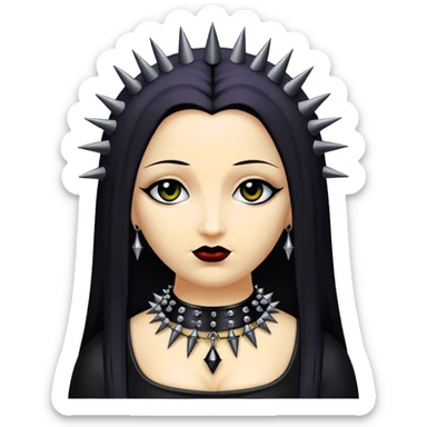 goth monalisa with spiked collar sticker