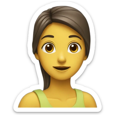 Une fille qui tient une banane sticker