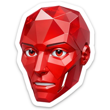 SUPERHOT game head sticker