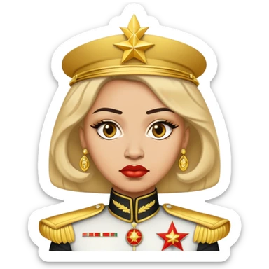 Light skin woman being a dictator  sticker