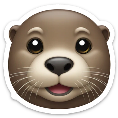 otter face sticker