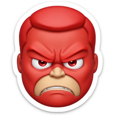 Angry face emoji sticker