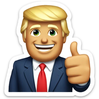 Donald Trump thumbs up sticker