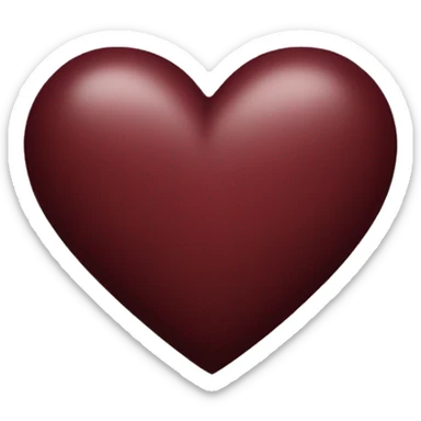 dark red heart sticker