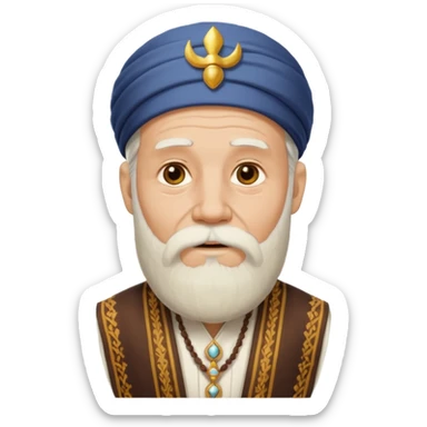 no old man with beard and wearing the traditional cloths  sticker
