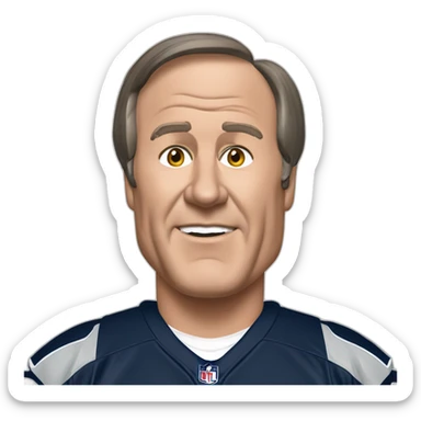 bill belichick, new england patriots sticker