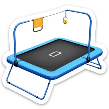 trampoline rectangulaire sans filet  sticker