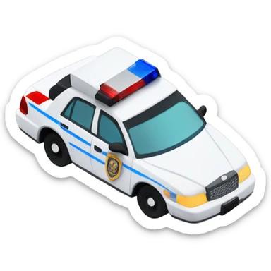 Cop car speeding  sticker