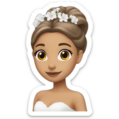 Ariana grande en robe de mariage  sticker