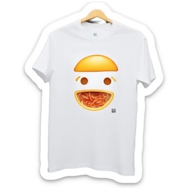 '김치' written tshirt is soaked in the juice of kimchi sticker