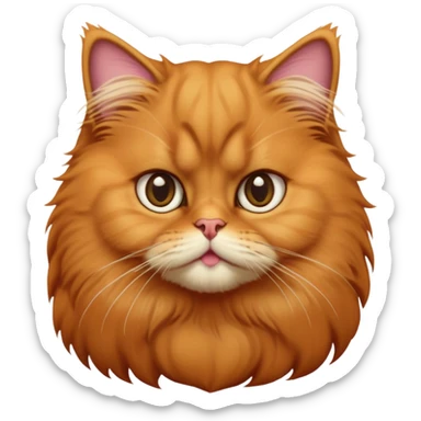 cinematic-adorable-big-eyed-fluffy-solid ginger-persian-cat-portrait-emoji,-head-tilted-playfully-with-a-sweet-expression,-fluffy-solid ginger-fur,-simplified-yet-irresistibly-cute-features-with-large,-expr sticker