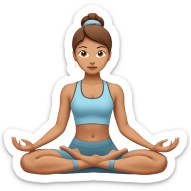 A women doing fot yoga against wall  sticker