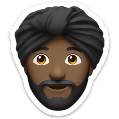 Emoji black turban sticker