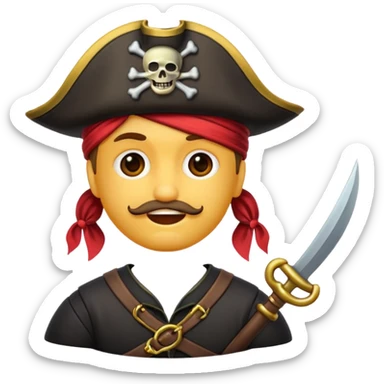 Make an emoji for pirates sticker