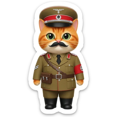 Cat as hitler sticker