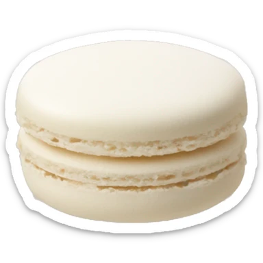 white macaron  sticker