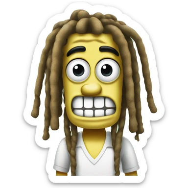 SpongeBob with dreads sticker