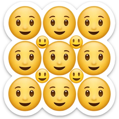 normal yellow emoji, but super defined sticker