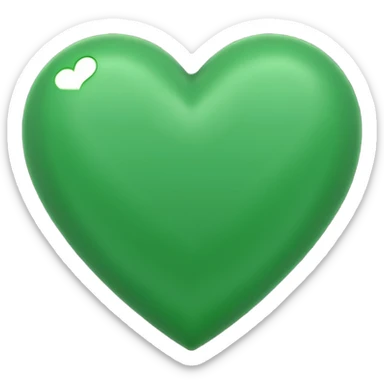 green heart darkish 1 no extra hearts no hole sticker
