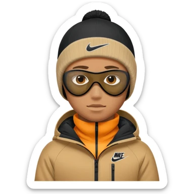Boy wearing a Nike ski mask  sticker