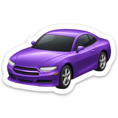 Purple car sticker