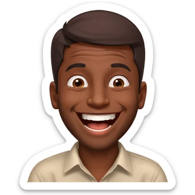 a guy from kerala laughing need his back ground sticker