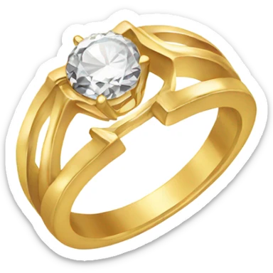 Gold engagement ring  sticker