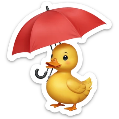duck with umbrella sticker