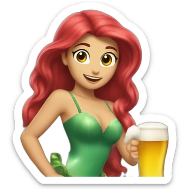 ariel with a beer sticker