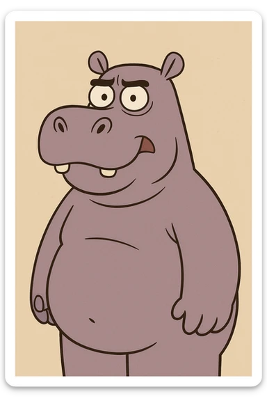 Hippotamus sticker