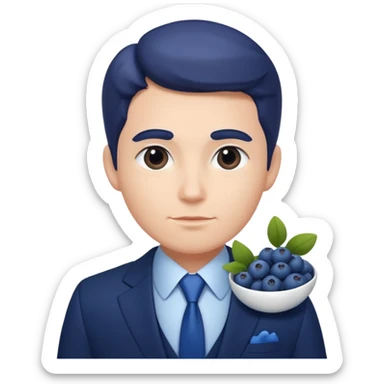 make the bluberies larger but still keep the business person sticker