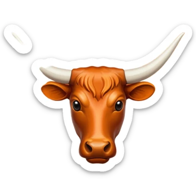 Texas longhorns logo all orange sticker
