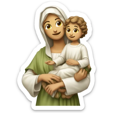 Vergine Maria con Gesù bambino in braccio  sticker