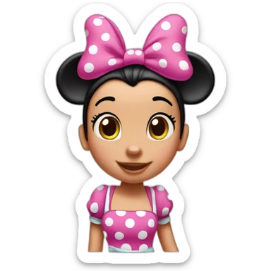 Minnie mouse pink sticker