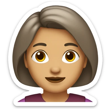 mujer mayor pelo corto marrón sticker