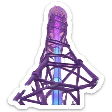 Amusement park drop tower sticker