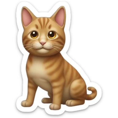 Un chat sur un toro sticker